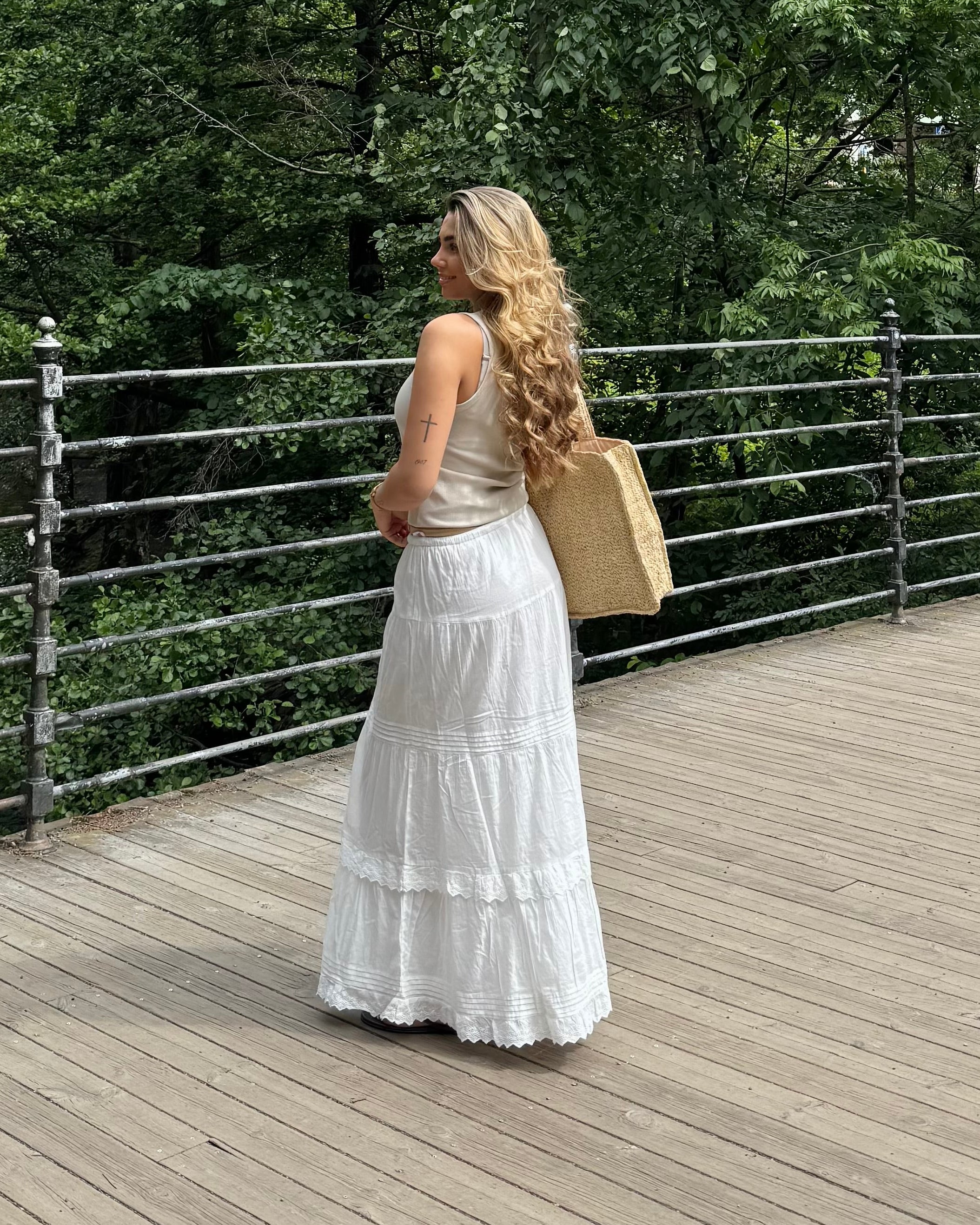 VMSANDY Long Skirt - Snow White